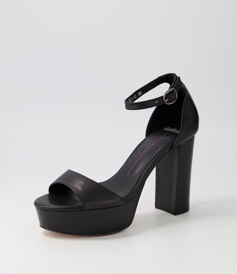 Shoes MOLLINI | Azurra Black Leather Sandals