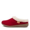 Shoes ZIERA | Fifi Xw Red Fabric Slippers