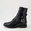 Shoes DJANGO & JULIETTE | Mekhi Black Patent Leather Ankle Boots