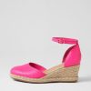 Shoes DJANGO & JULIETTE | Rylen Hot Pink Natural Rope Leather Wedges