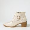 Shoes DJANGO & JULIETTE | Hommes Almond Metallic Cut Leather Ankle Boots