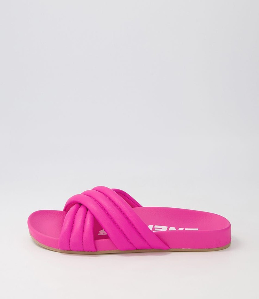 Shoes ROLLIE | Tide Cross Padded Orchid Leather Slides