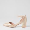 Shoes DJANGO & JULIETTE | Jillie Nude Shimmer Leather Heels