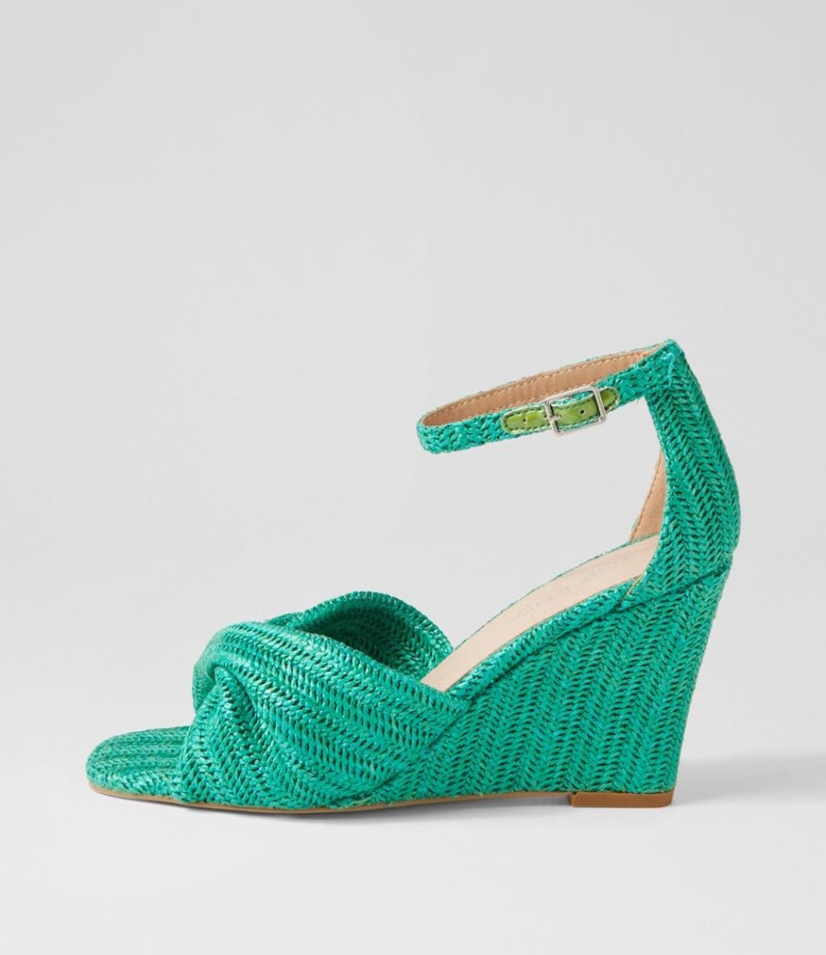 Shoes TOP END | Kotio Emerald Synthetic Raffia Espadrilles