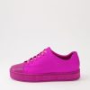 Shoes TOP END | Purity Fuschia Leather Jewels Lace Up Flats