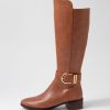 Shoes DJANGO & JULIETTE | Tissy Cognac Leather Knee High Boots