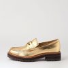 Shoes DJANGO & JULIETTE | Finola Old Gold Tumble Leather Loafers