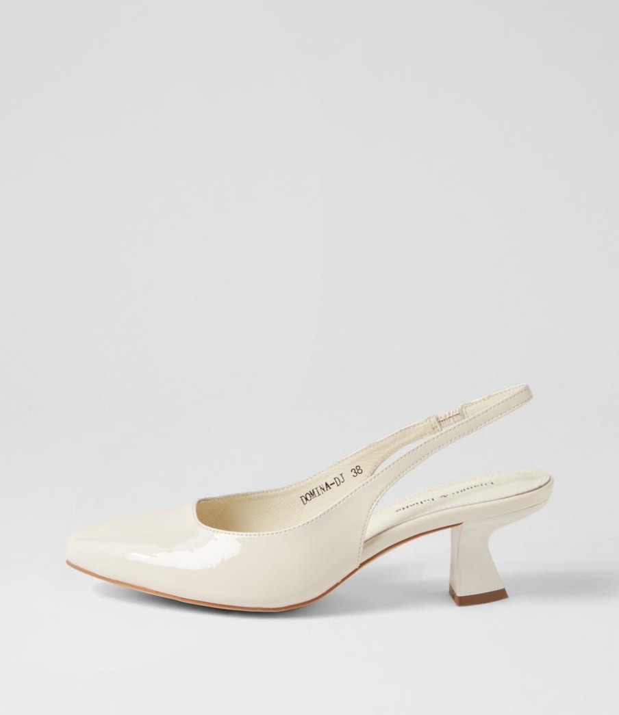 Shoes DJANGO & JULIETTE | Domina Ivory Patent Leather Heels