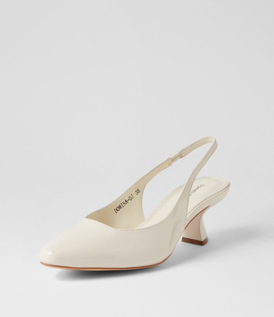 Shoes DJANGO & JULIETTE | Domina Ivory Patent Leather Heels