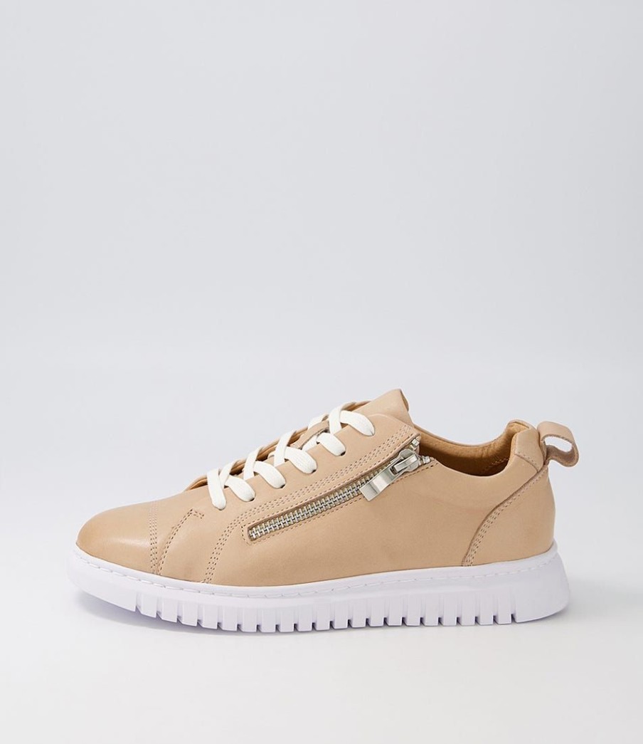 Shoes EOS | Clarence Nude Leather Sneakers