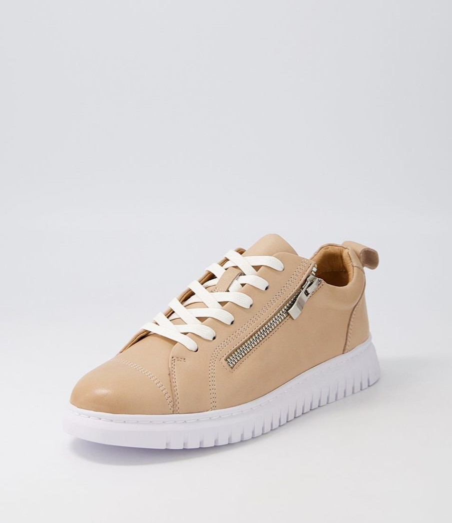 Shoes EOS | Clarence Nude Leather Sneakers