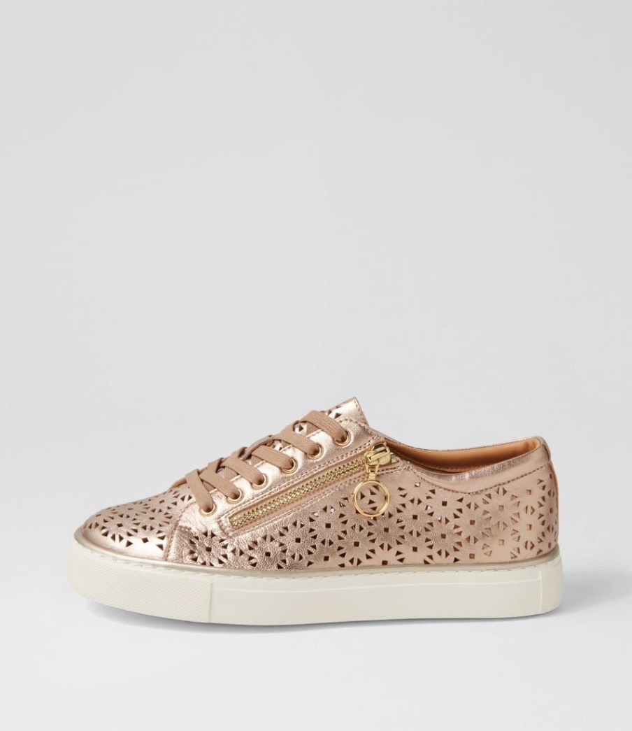 Shoes ZIERA | Pandoe Xf Champagne Leather Sneakers