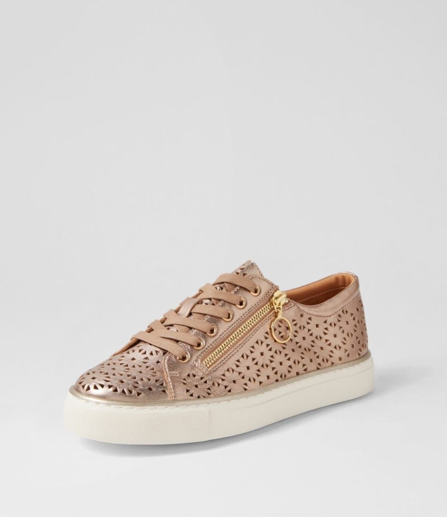 Shoes ZIERA | Pandoe Xf Champagne Leather Sneakers