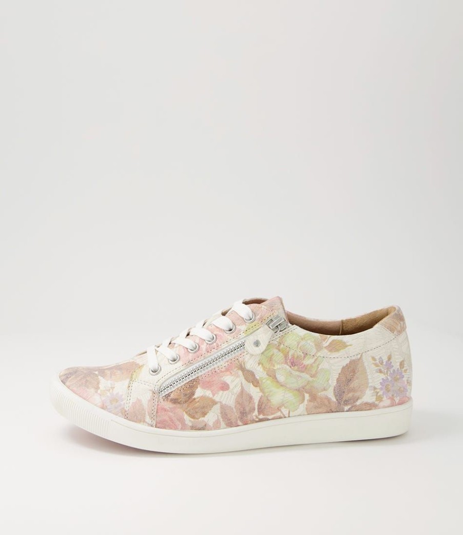 Shoes ZIERA | Diann Xf Sparkle Floral Leather Sneakers