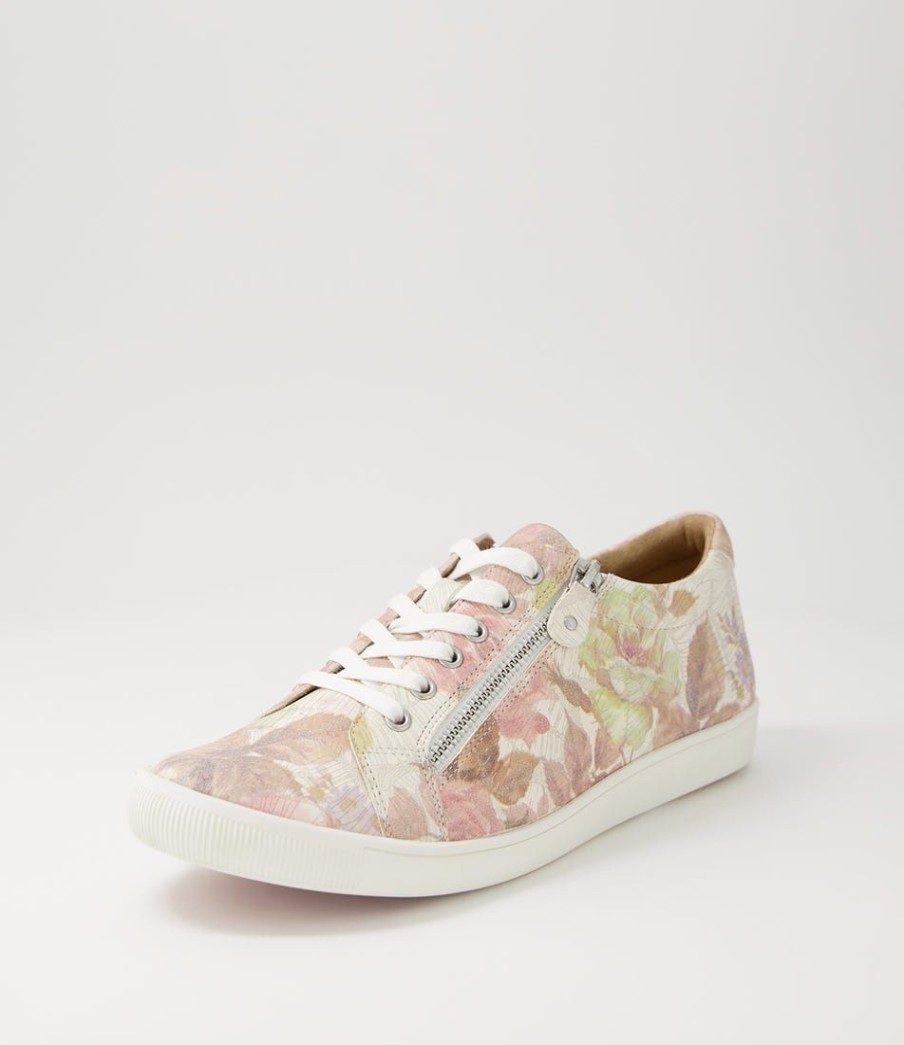 Shoes ZIERA | Diann Xf Sparkle Floral Leather Sneakers