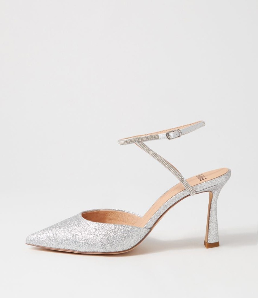 Shoes MOLLINI | Diamond Silver Glitter Heels