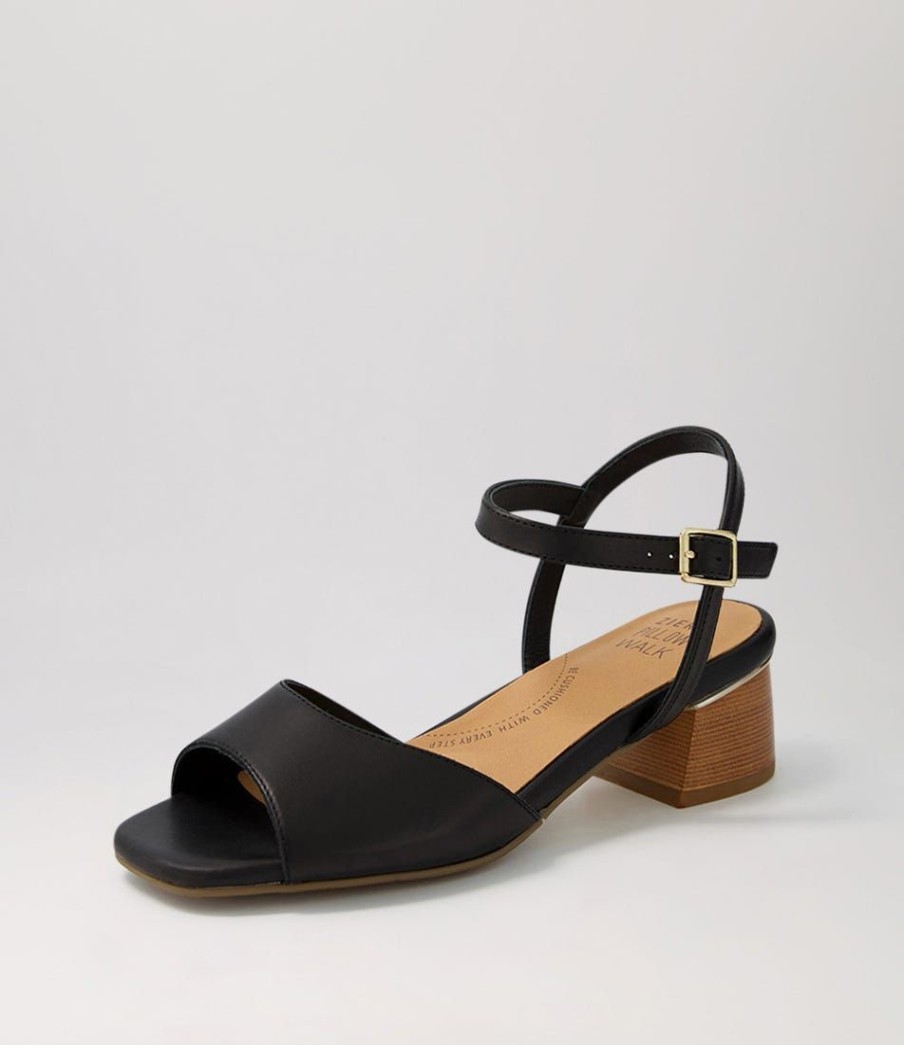 Shoes ZIERA | Cabo W Black Leather Sandals