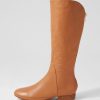 Shoes DIANA FERRARI | Rose Dark Tan Leather Knee High Flat Boots