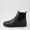 Shoes DJANGO & JULIETTE | Luddey Black Leather Elastic Ankle Boots