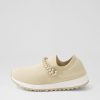 Shoes DJANGO & JULIETTE | Jolo Sand Gold Trim Fabric Sneakers