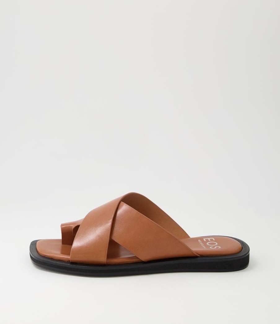 Shoes EOS | Mishk Brandy Leather Slides