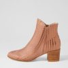 Shoes DJANGO & JULIETTE | Mockas Blush Metallic Cut Leather Ankle Boots