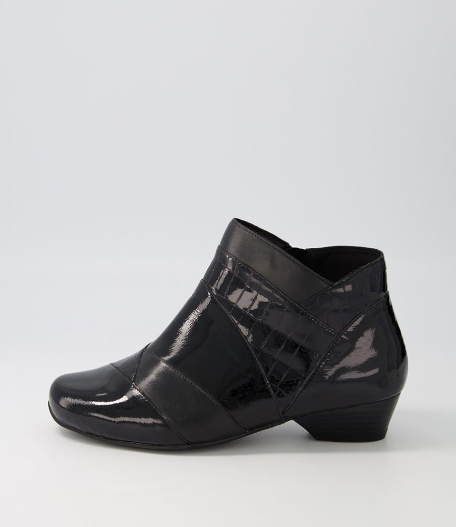 Shoes ZIERA | Canton Xw Black Mix Ankle Boots