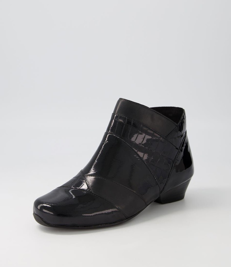 Shoes ZIERA | Canton Xw Black Mix Ankle Boots