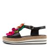 Shoes DJANGO & JULIETTE | Abela Black Multi Leather Sandals