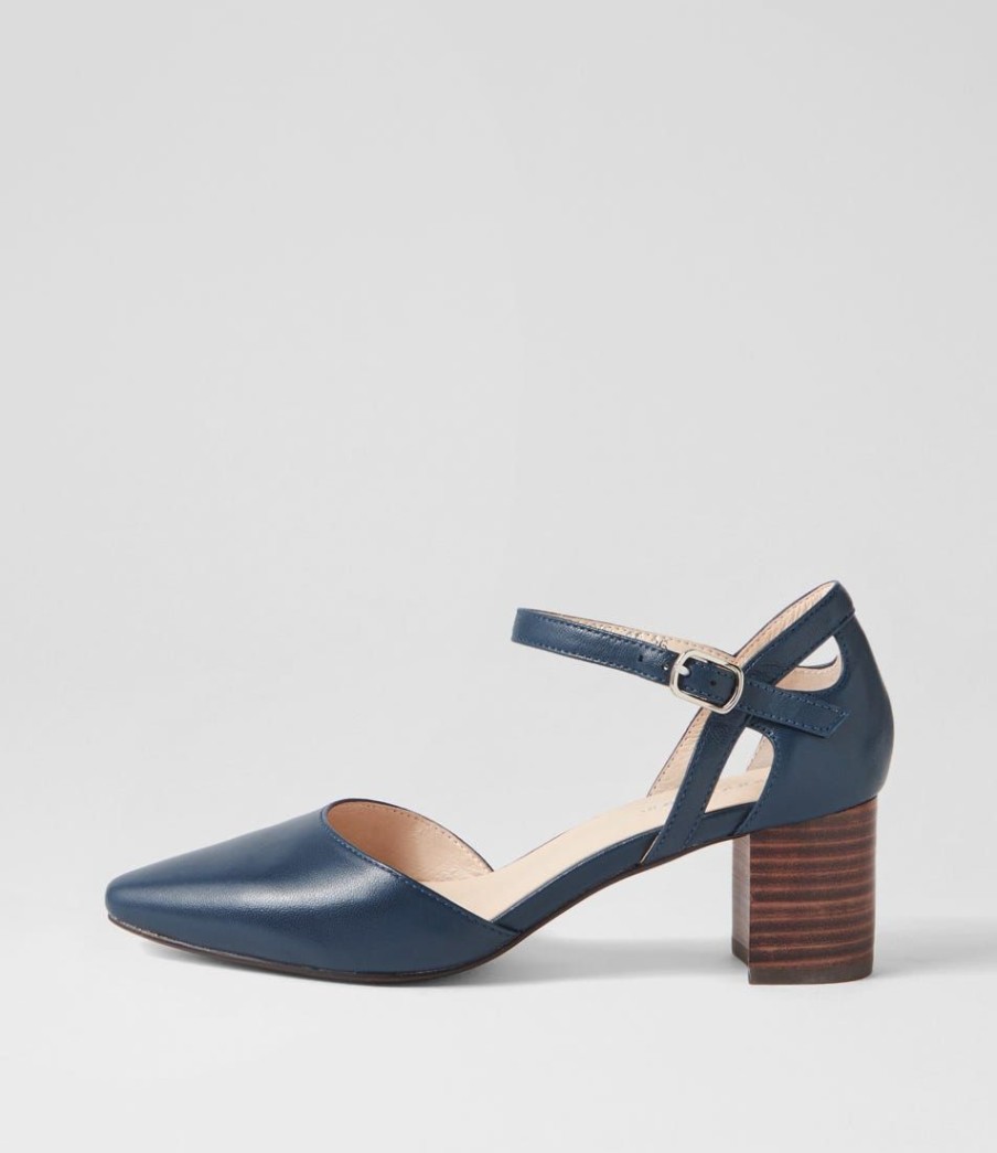 Shoes DIANA FERRARI | Loctavia Deep Blue Choc Leather Heels