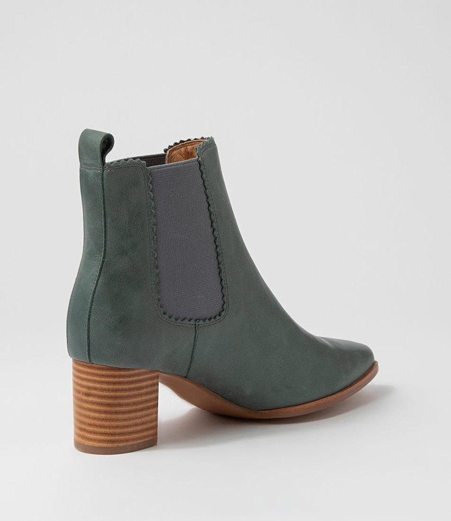 Shoes DIANA FERRARI | Larry Denim Natural Heel Leather Ankle Boots