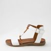 Shoes DIANA FERRARI | Samine White Tan Leather Sandals