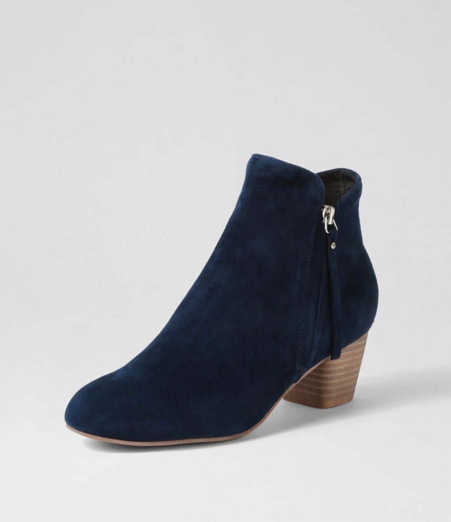 Shoes DJANGO & JULIETTE | Demanse Navy Suede Ankle Boots