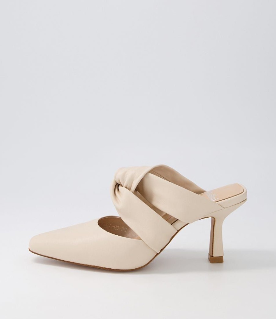 Shoes MOLLINI | Adelle Cream Leather Mules