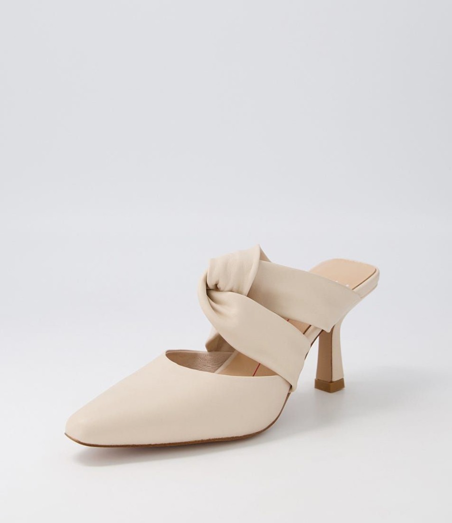 Shoes MOLLINI | Adelle Cream Leather Mules