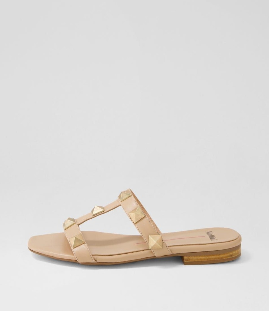 Shoes MOLLINI | Antina Nude Leather Slides