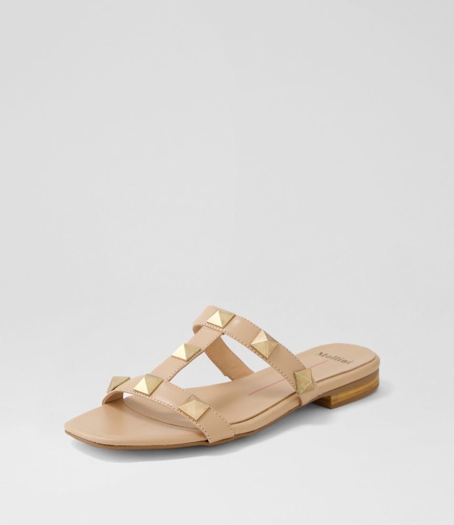 Shoes MOLLINI | Antina Nude Leather Slides