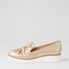 Shoes TOP END | Oclem Old Gold Scratch Leather Flat Shoes