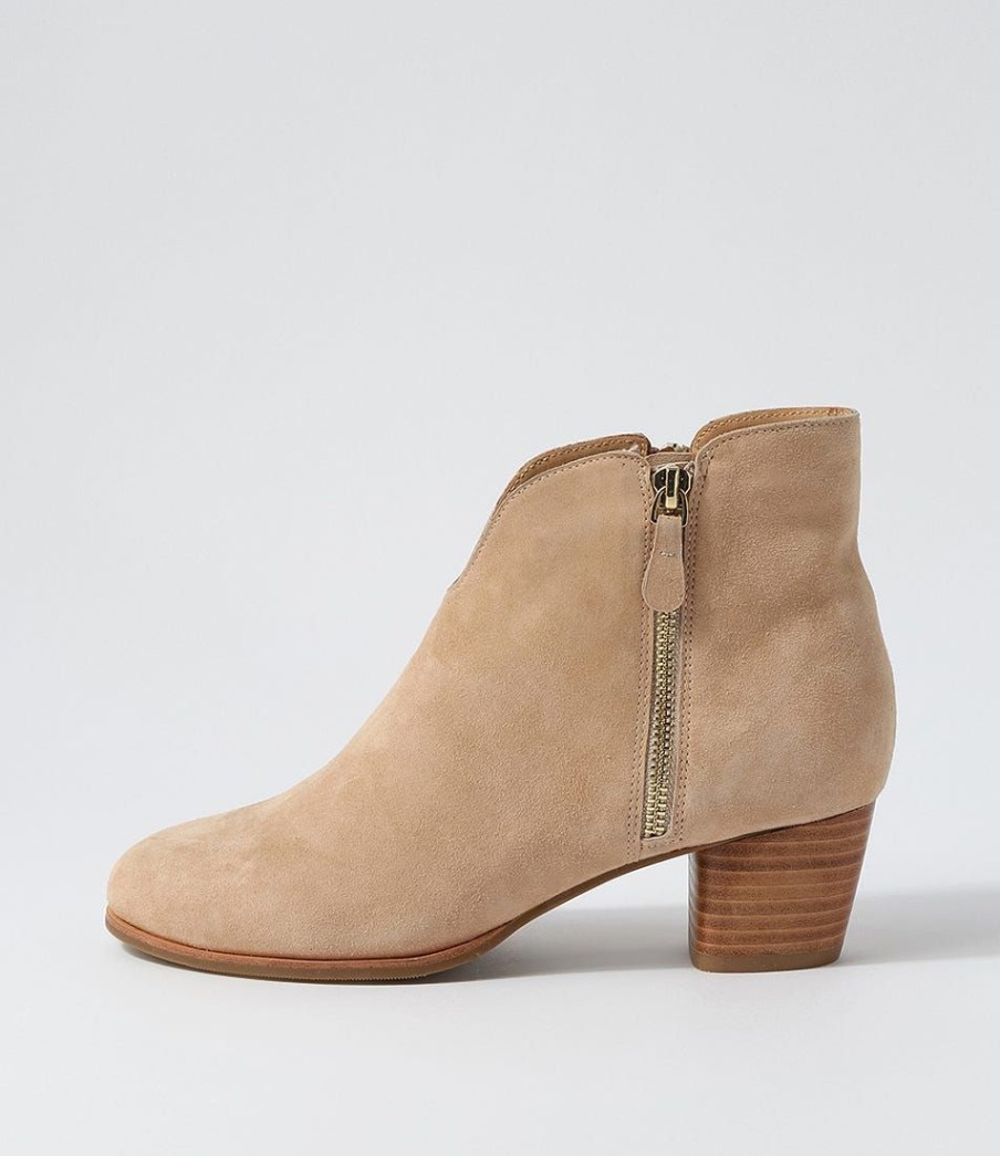 Shoes ZIERA | Govak W Latte Suede Ankle Boots