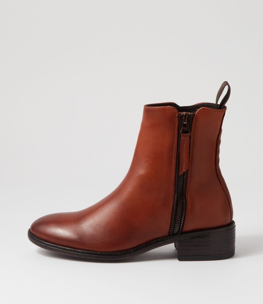 Shoes EOS | Celi Brandy Leather Ankle Boots