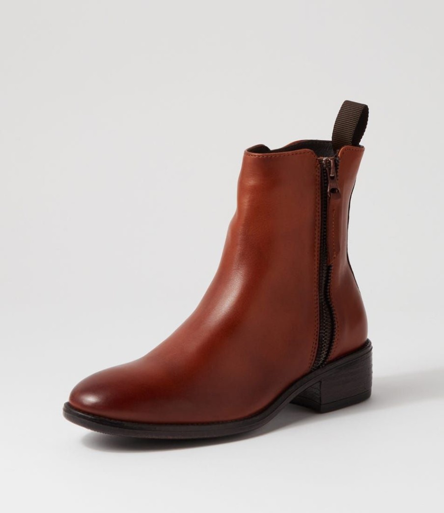 Shoes EOS | Celi Brandy Leather Ankle Boots