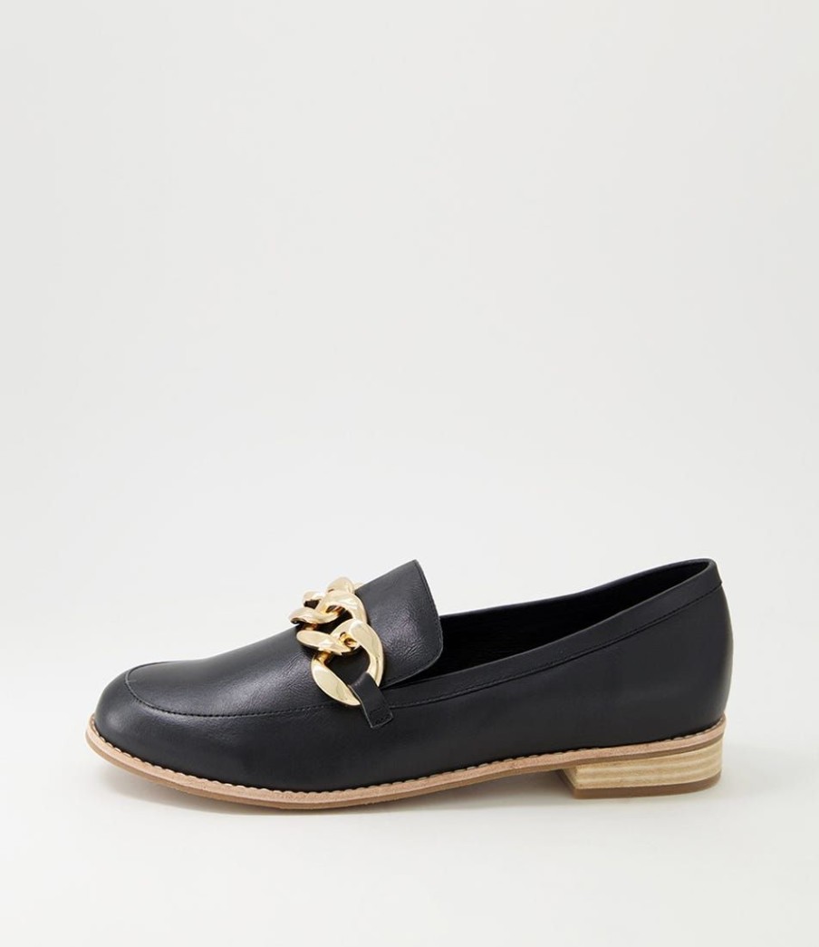 Shoes DJANGO & JULIETTE | Ampard Lrg Black Leather Loafers