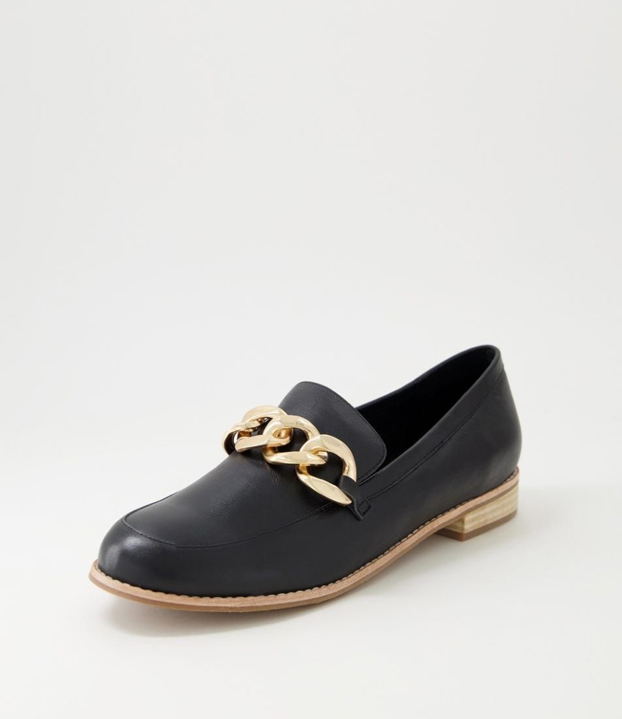 Shoes DJANGO & JULIETTE | Ampard Lrg Black Leather Loafers