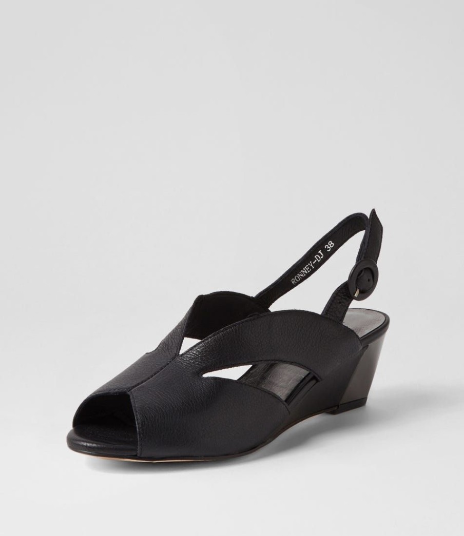 Shoes DJANGO & JULIETTE | Ronney Black Leather Sandals