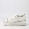 Shoes TOP END | Salison Silver White Leather Sneakers