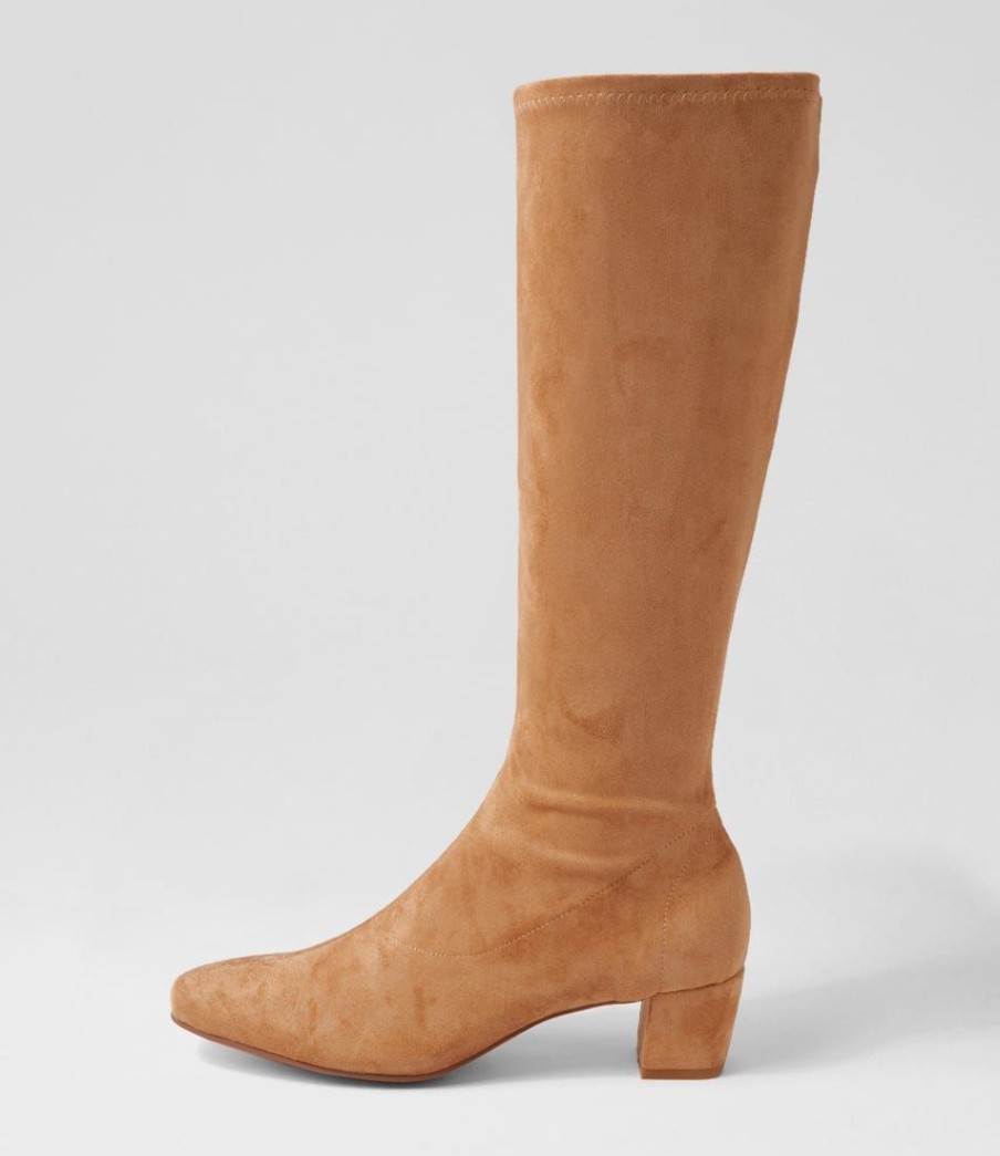 Shoes DJANGO & JULIETTE | Hayleys Sandy Stretch Microsuede Knee High Boots