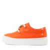 Shoes DJANGO & JULIETTE | Shelina Orange Patent Leather Sneakers Ws