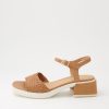 Shoes DJANGO & JULIETTE | Pascha Tan Weave Leather Sandals Ws