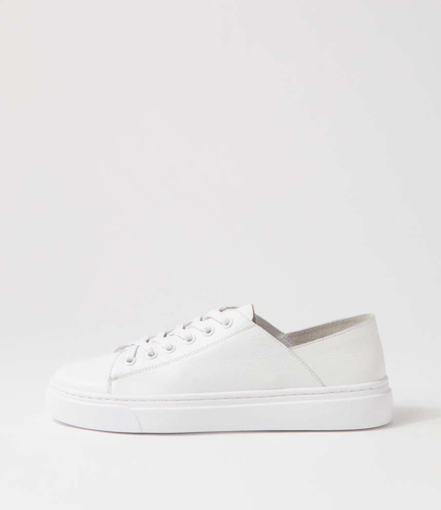 Shoes DIANA FERRARI | Oaks White Leather Sneakers