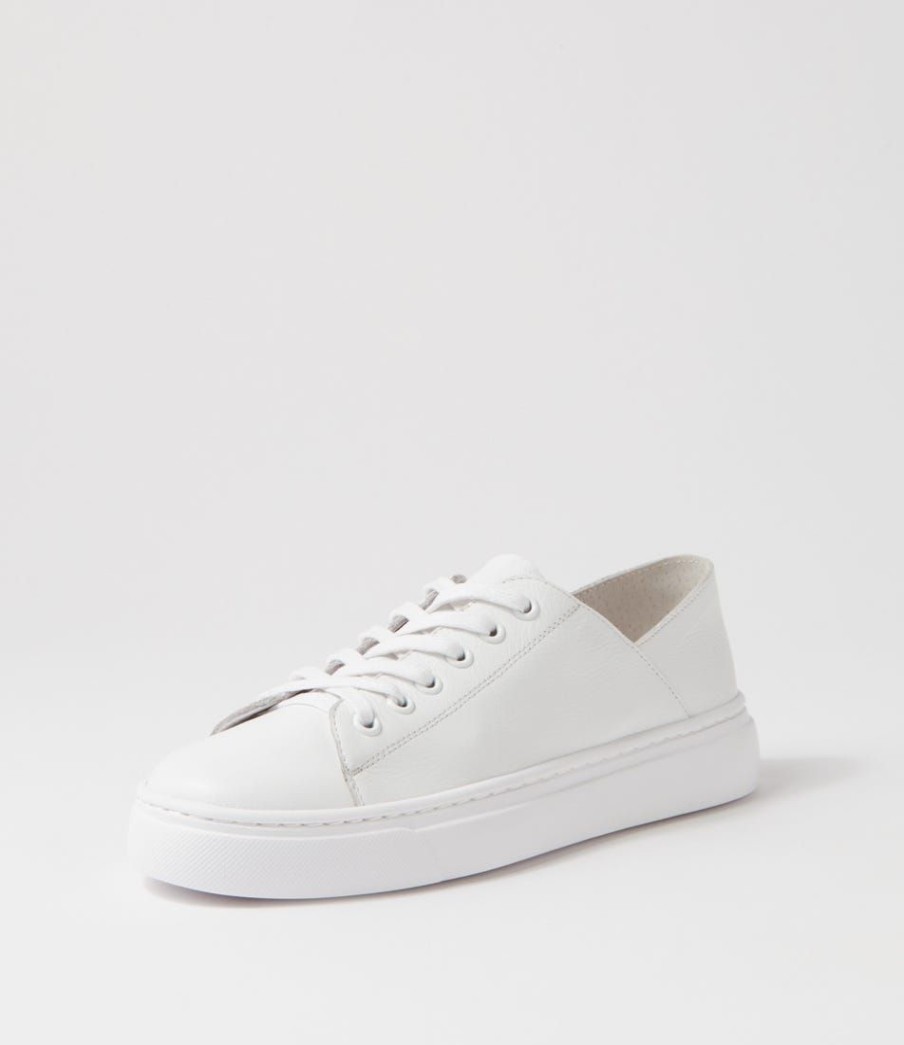 Shoes DIANA FERRARI | Oaks White Leather Sneakers